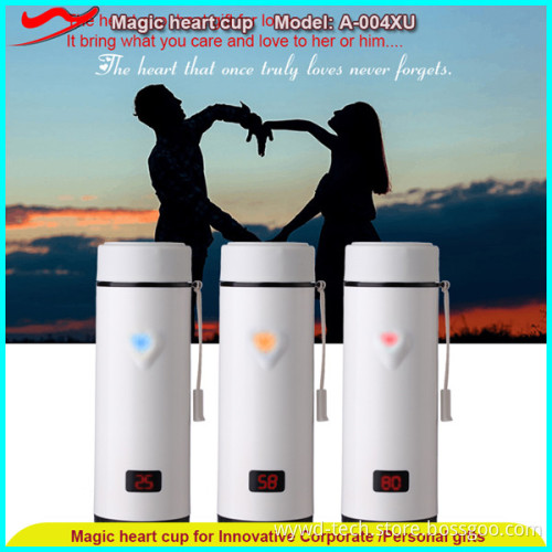 Temperature LED Heart cup innovative gifts for newly married couple